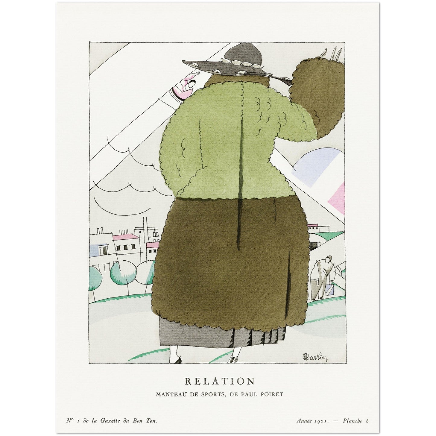 Poster – Beziehung, Manteau de Sports, de Paul Poiret (1921) – Charles Martin – Premium Matte Poster