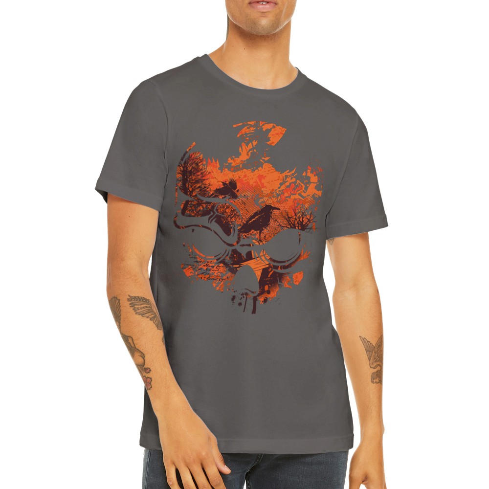 Artwork T-shirts - The Autum Skull Artwork - Premium Unisex T-shirt