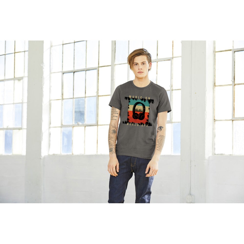 Musik T-Shirts - Musik On World Off - Premium Unisex T-Shirt 