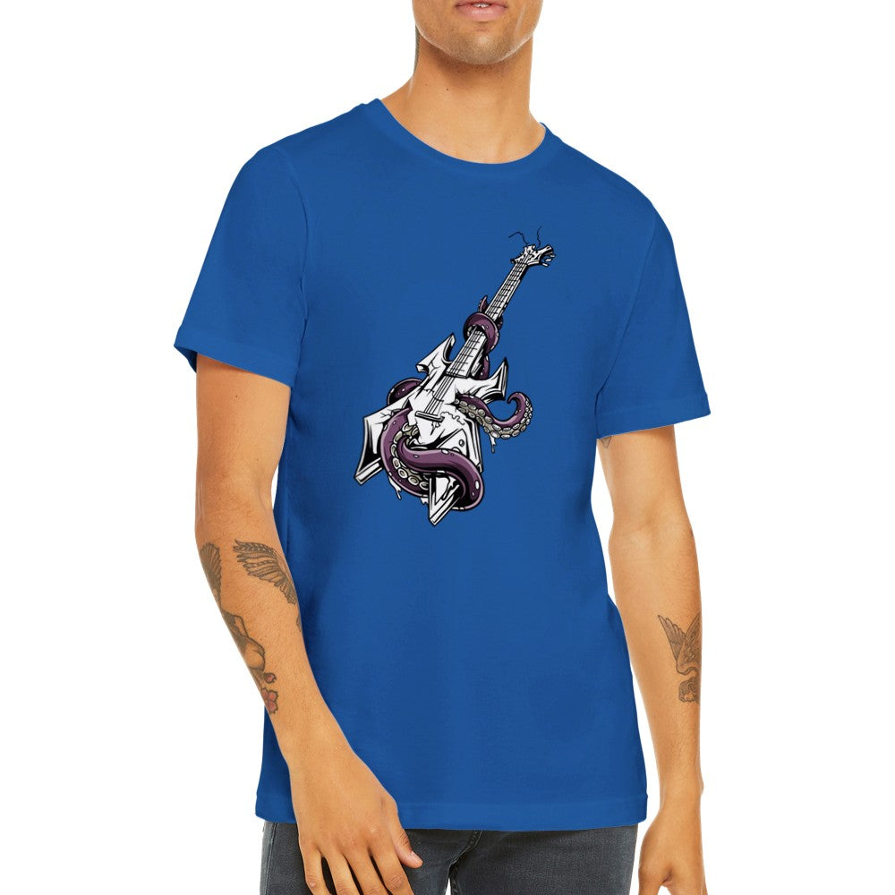 Music T-shirts - Guitar Squid Rock Artwork - Premium Unisex T-Shirt