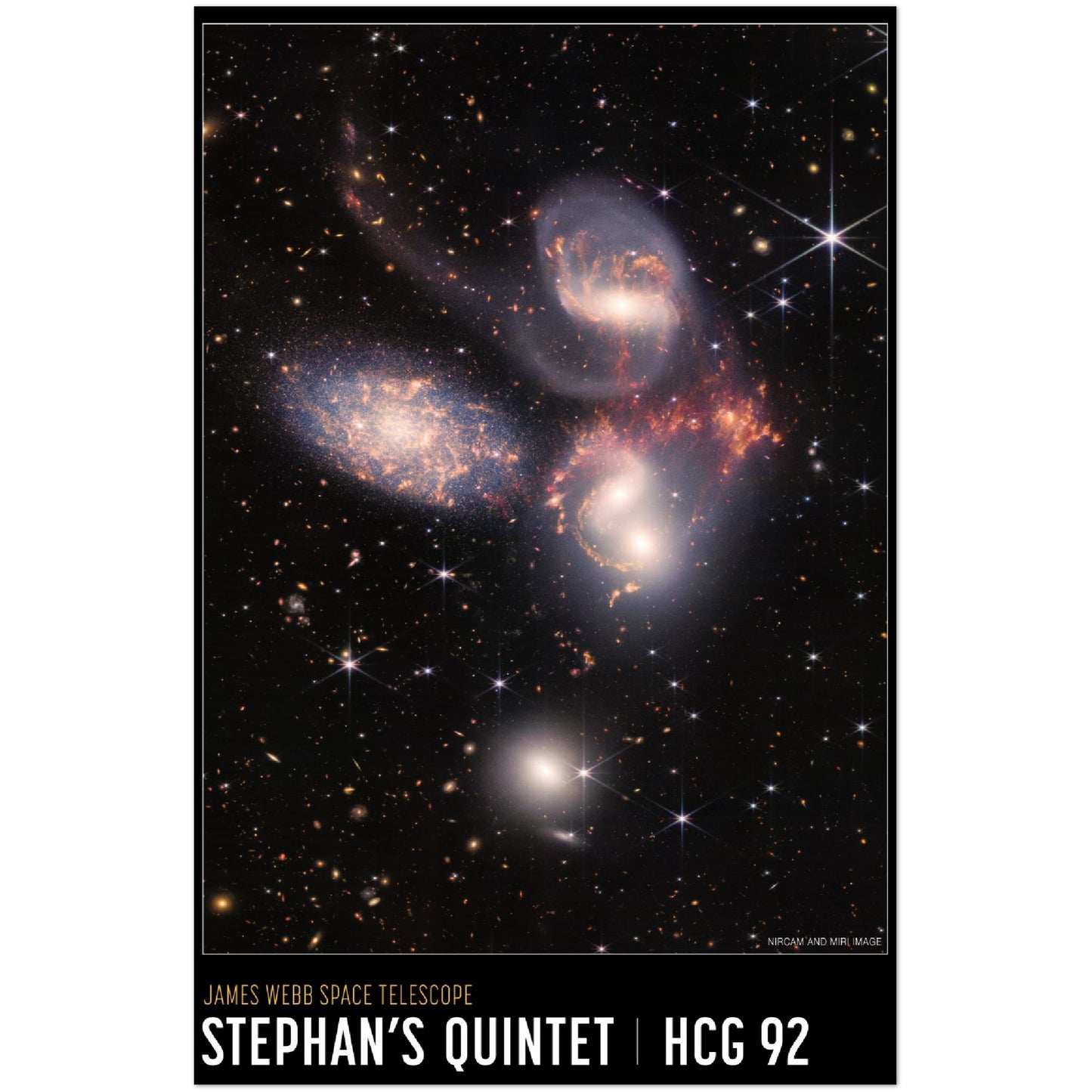 NASA Poster - Quintet Poster NASA's James Webb Space Telescope - Premium Matte Paper