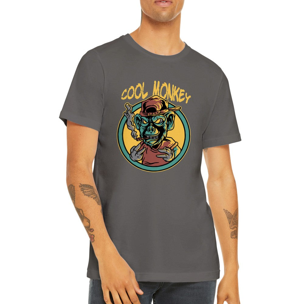 Citat T-shirts - Cool Monkey Smoke Artwork Premium Unisex T-shirt