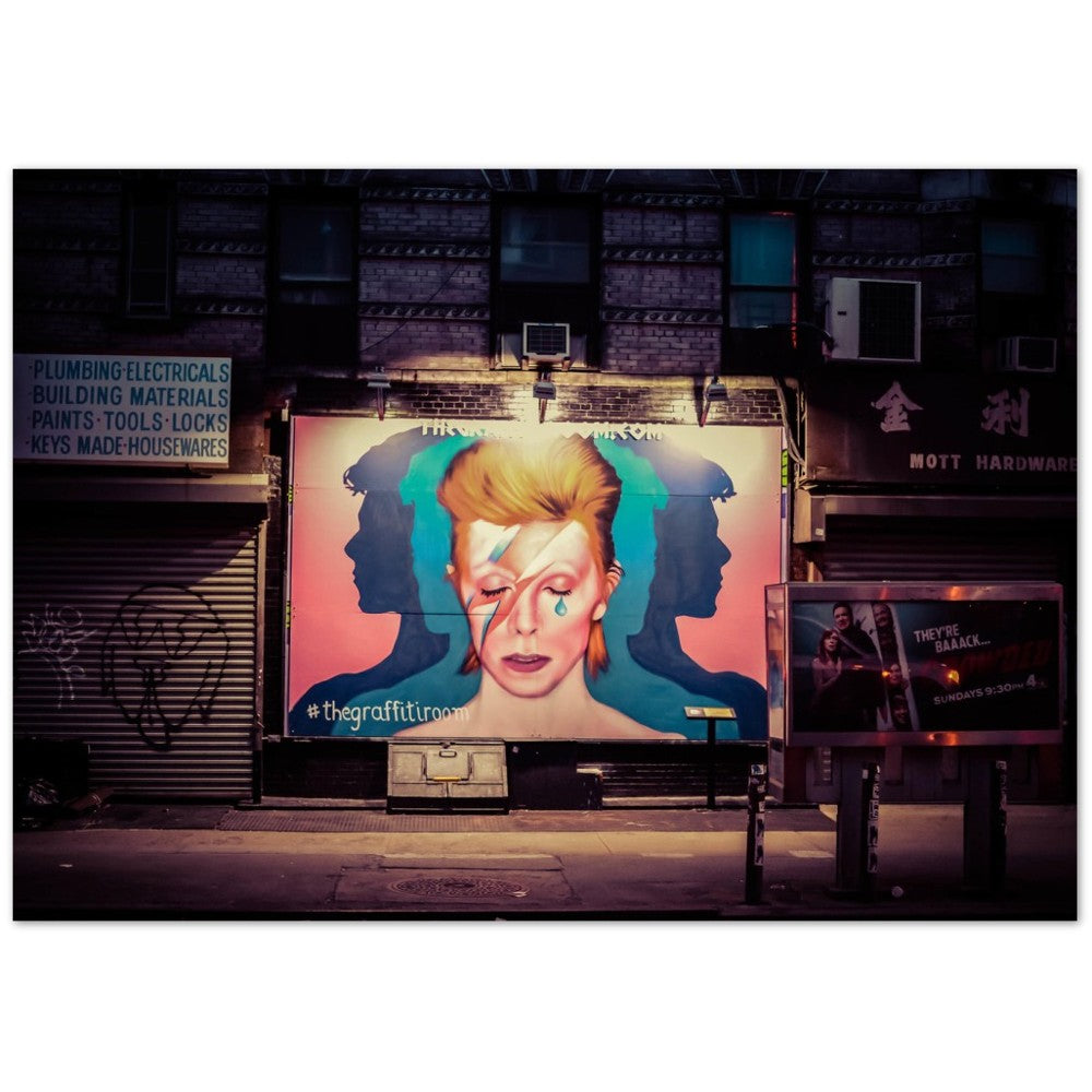 Plakat - Street Art David Bowie in New York - Artwork Musik