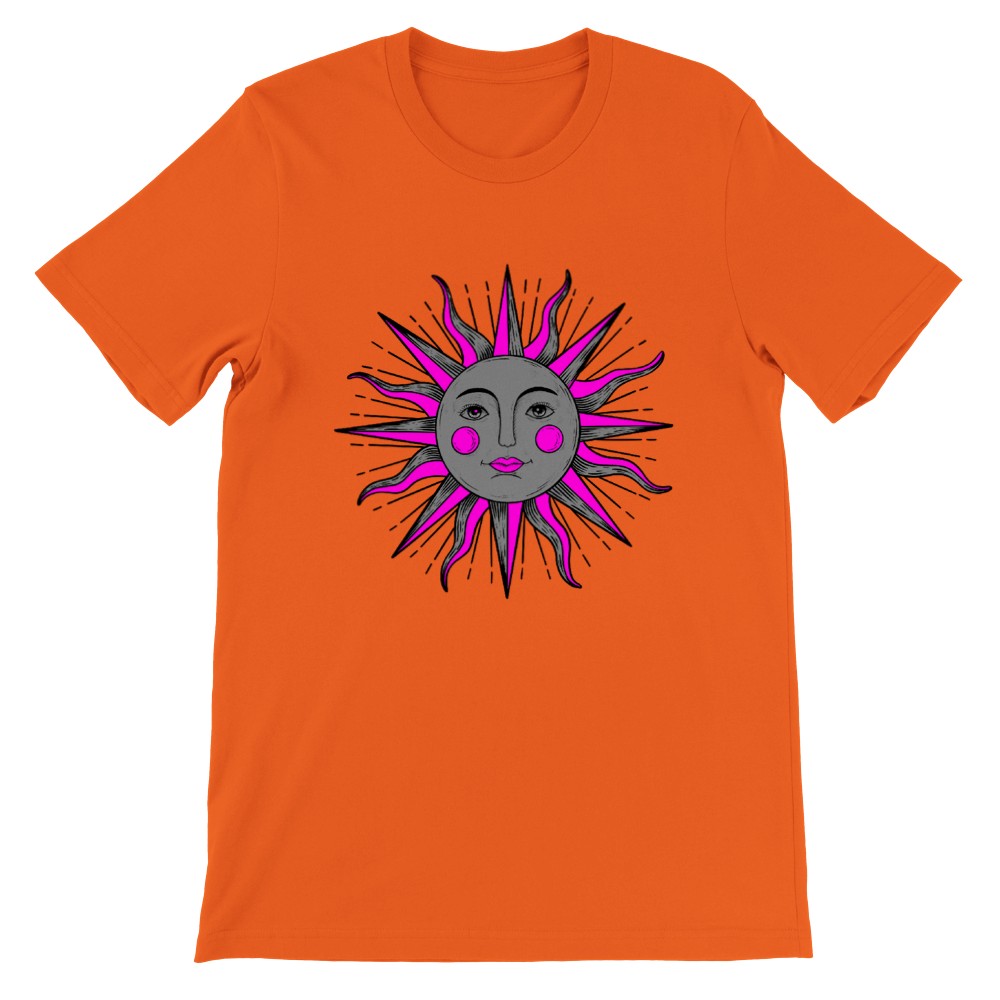 Artwork T-Shirt – Pink Eyed Sun – Premium-Unisex-T-Shirt mit Rundhalsausschnitt 