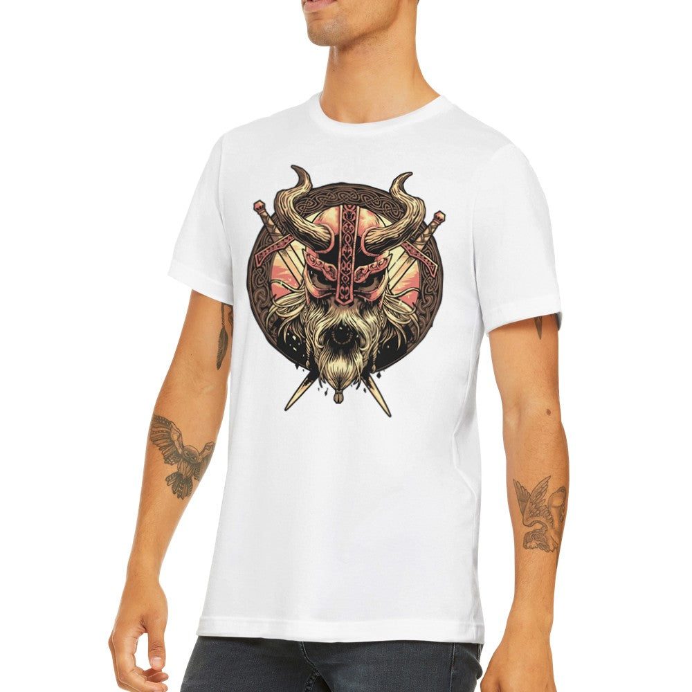 Citat T-shirts - Vikings Shield Artwork Premium Unisex T-shirt