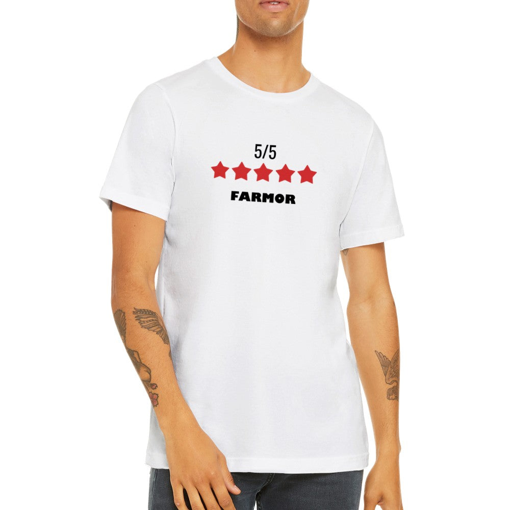 Sjove T-shirts - 5 Stjernet Farmor - Premium Unisex T-shirt