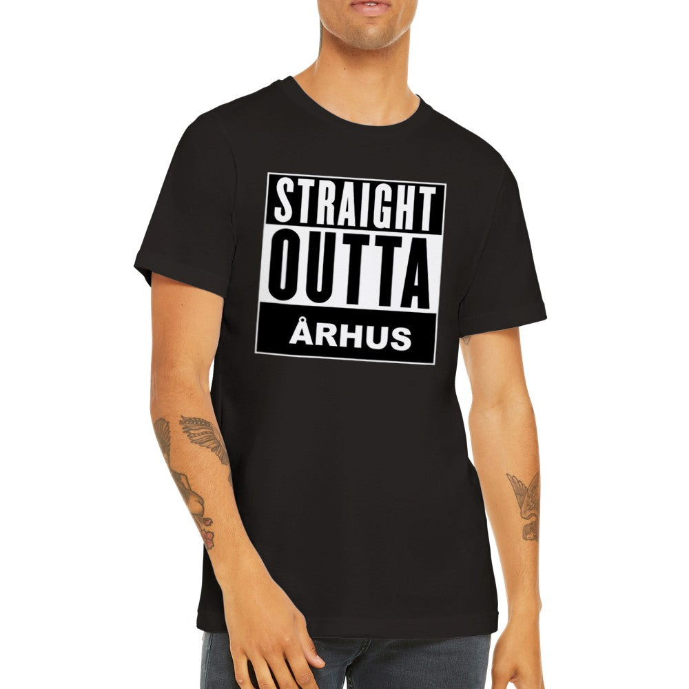 Jove By T-shirts - Straight Outta Aarhus - Premium Unisex T-shirt