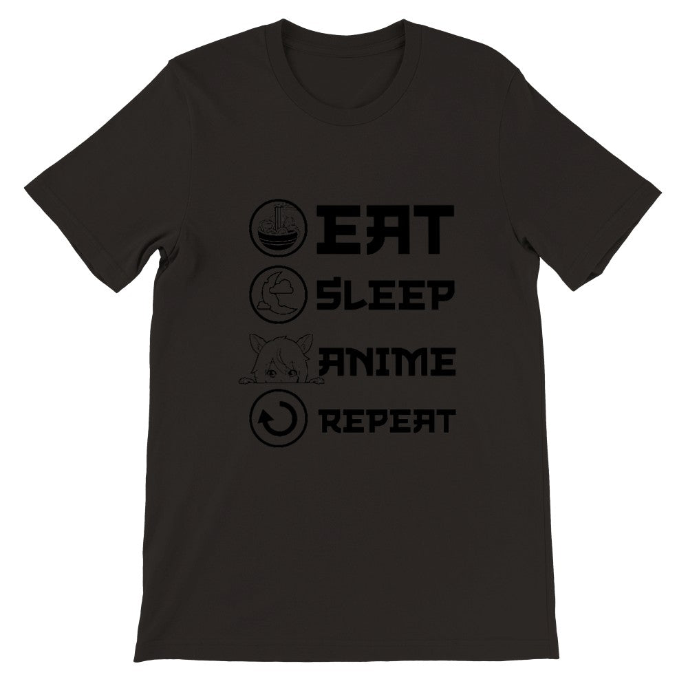 Quote t-shirt - Anime - Eat, Sleep, Anime, Repeat - Premium Unisex T-shirt 