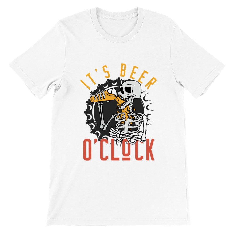 Funny T-Shirts - Beer - Its Beer Oclock - Premium Unisex T-shirt