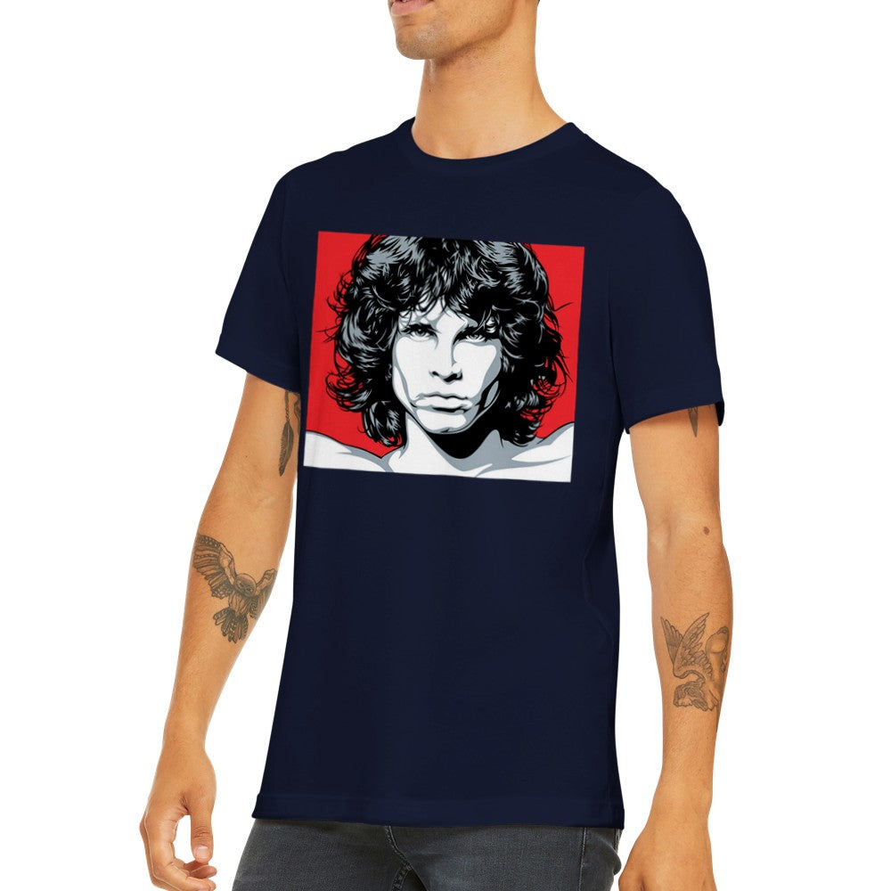 Music T-shirt - Jim Morrison Artwork - Morrison Draw Art Premium Unisex T-shirt