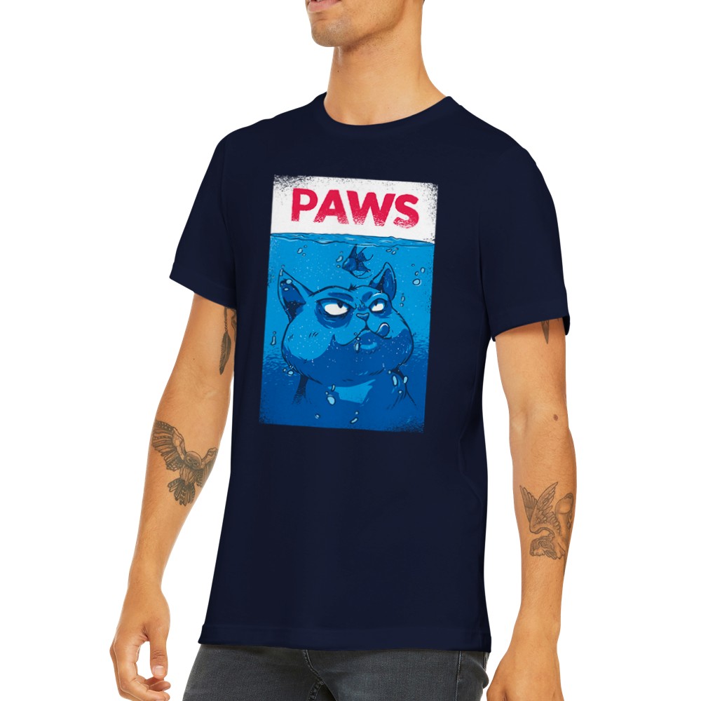 Citat T-shirt - Sjove Designs Artwork - Kat Filmen Paws Premium Unisex T-shirt
