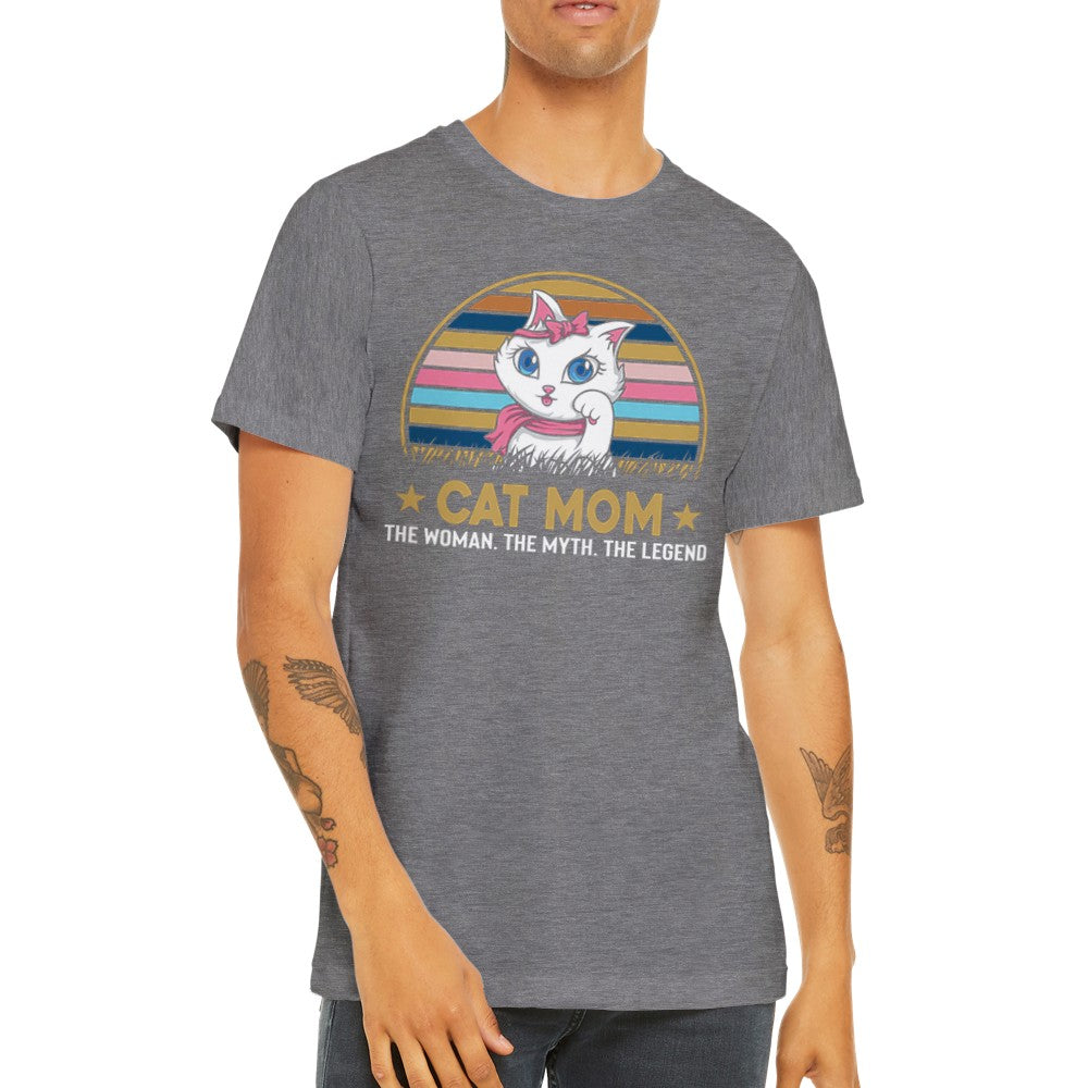 Sjove T-shirts - Kat - Cat Mom - Premium Unisex T-shirt