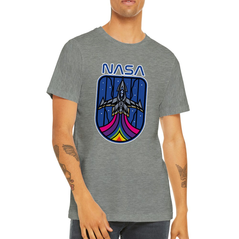 Citat T-shirt - Sjove Designs - NASA Space Invader Artwork Premium Unisex T-shirt