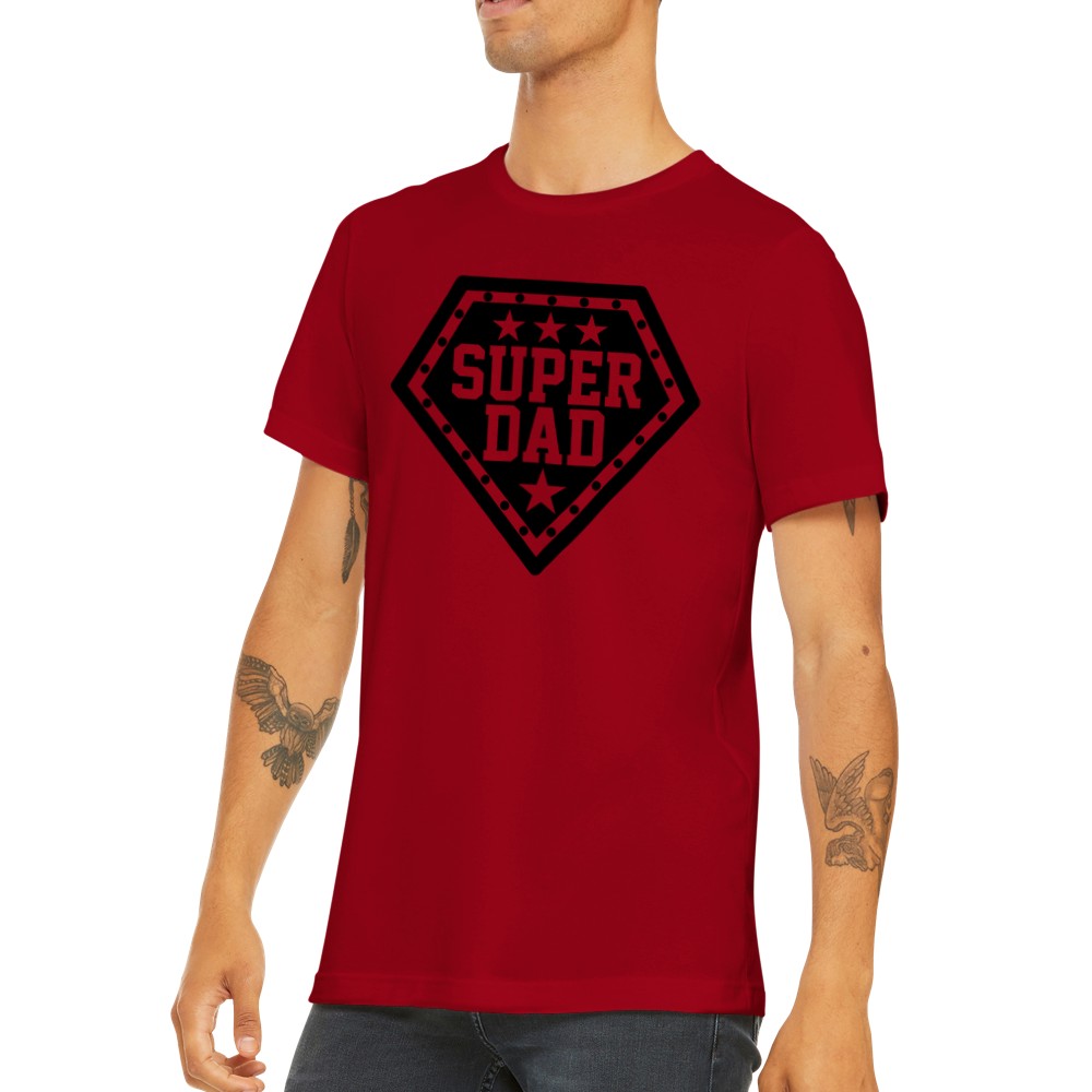 Citat T-shirt - Far Citater - Super Dad Premium Unisex T-shirt