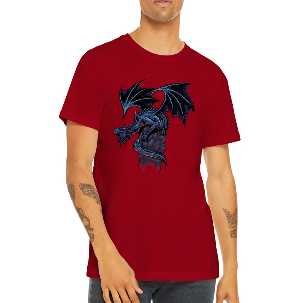 Artwork T-Shirts - Blue Dragon Artwork - Premium Unisex T-shirt