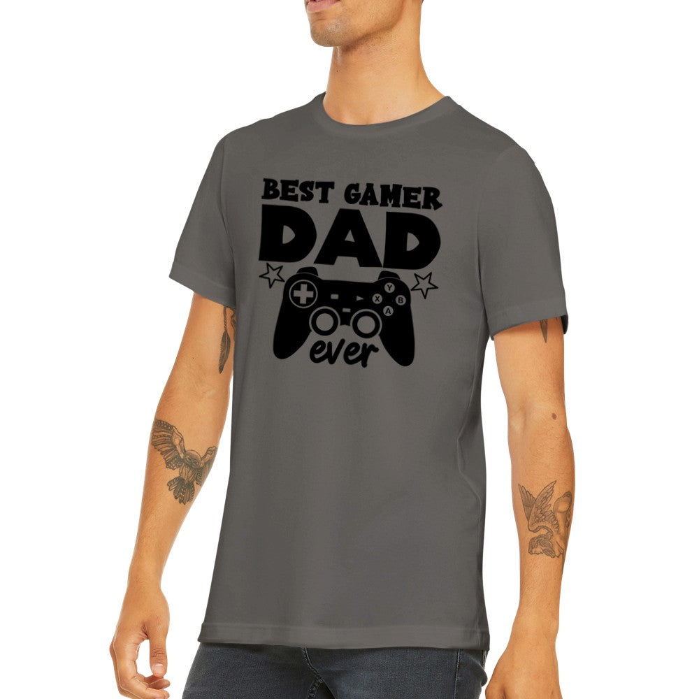 Quote T-shirt - Far Quotes - Best Gamer Dad Premium Unisex T-shirt