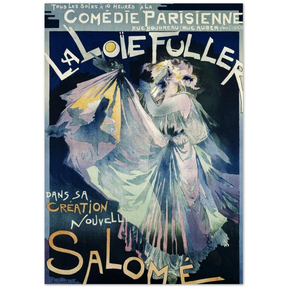 Poster Comédie Parisienne mit Porträt von Loie Fuller (1895) von Georges de Feure