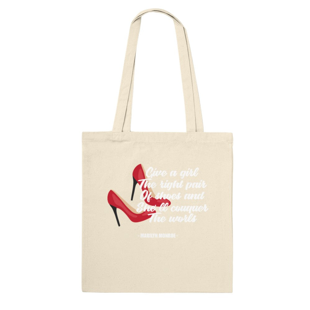 Quote Tote Bag - Marilyn Monroe - Give a Girl Right Pair - Classic Tote Bag