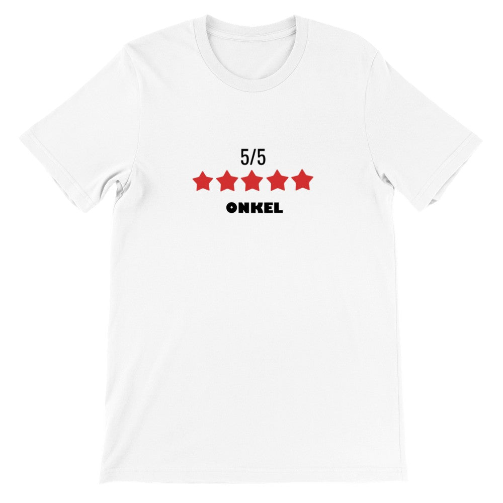 Sjove T-shirts - 5 Stjernet Onkel - Premium Unisex T-shirt