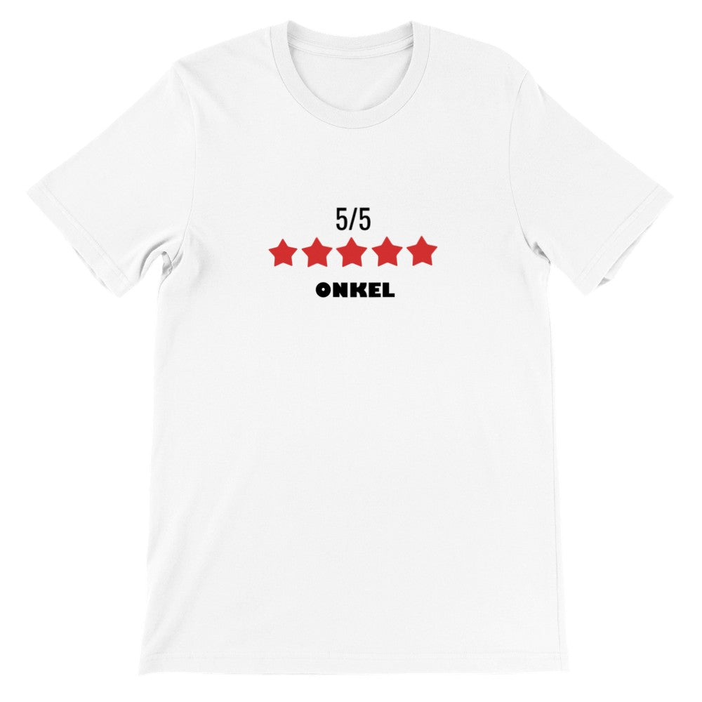 Lustige T-Shirts - 5 Sterne Onkel - Premium Unisex T-Shirt