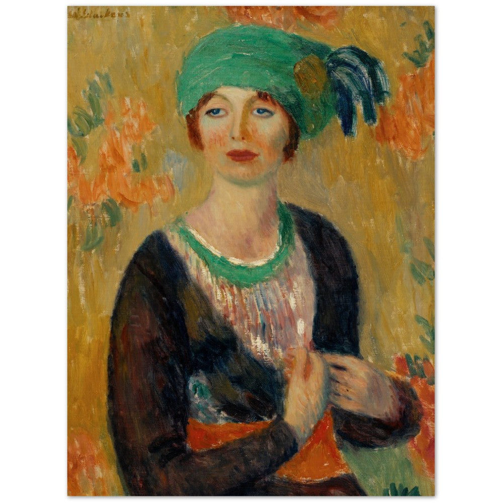 Plakat - Girl in Green Turban (1913) William James Glackens - Premium Mat Papir