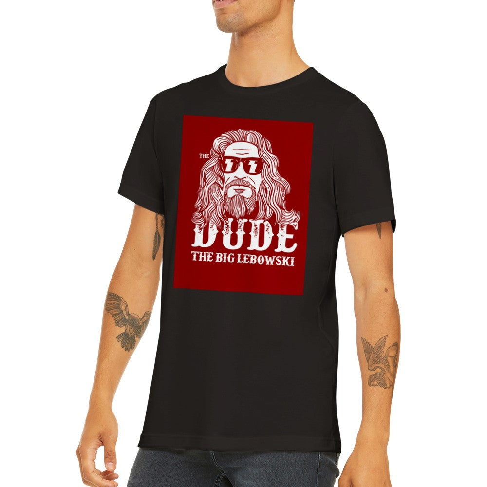 T-Shirt - Lebowski Artwork - The Dude Red - Premium-Unisex-T-Shirt