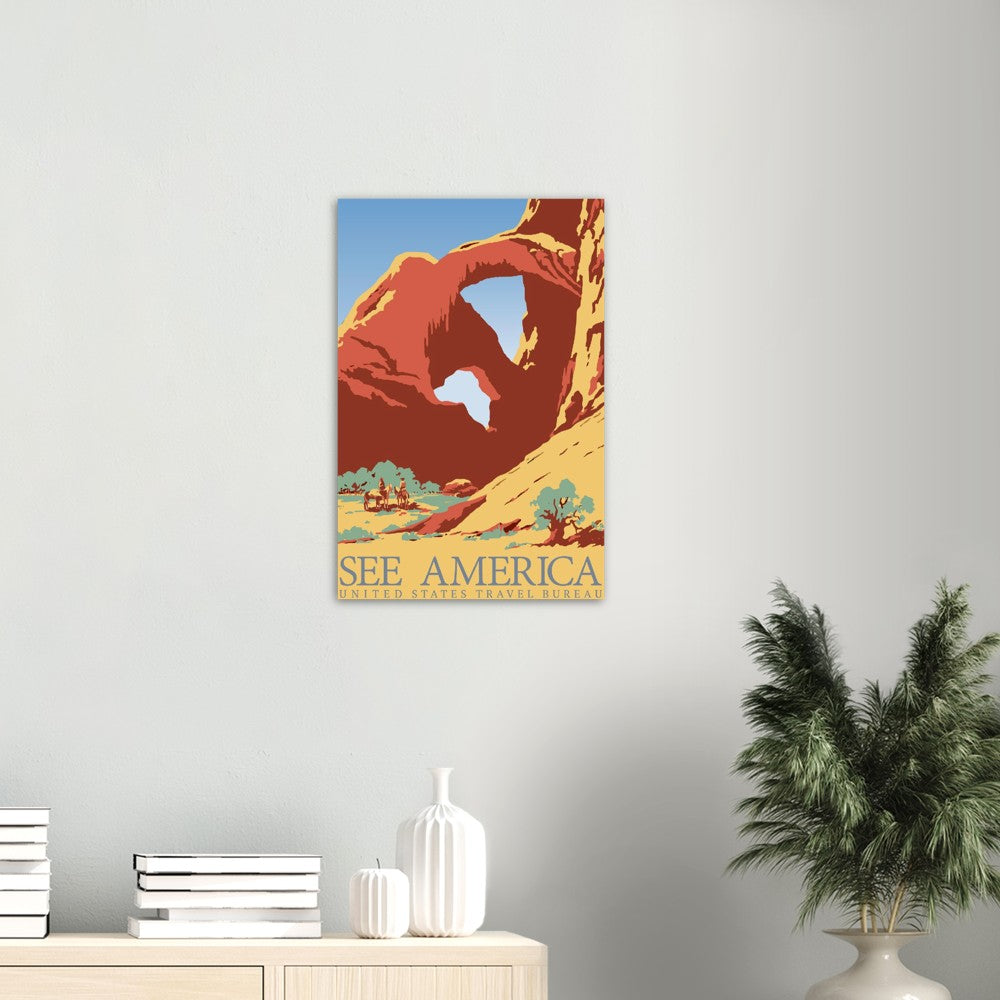 Poster - Retro - See America Reisebüro der Vereinigten Staaten 
