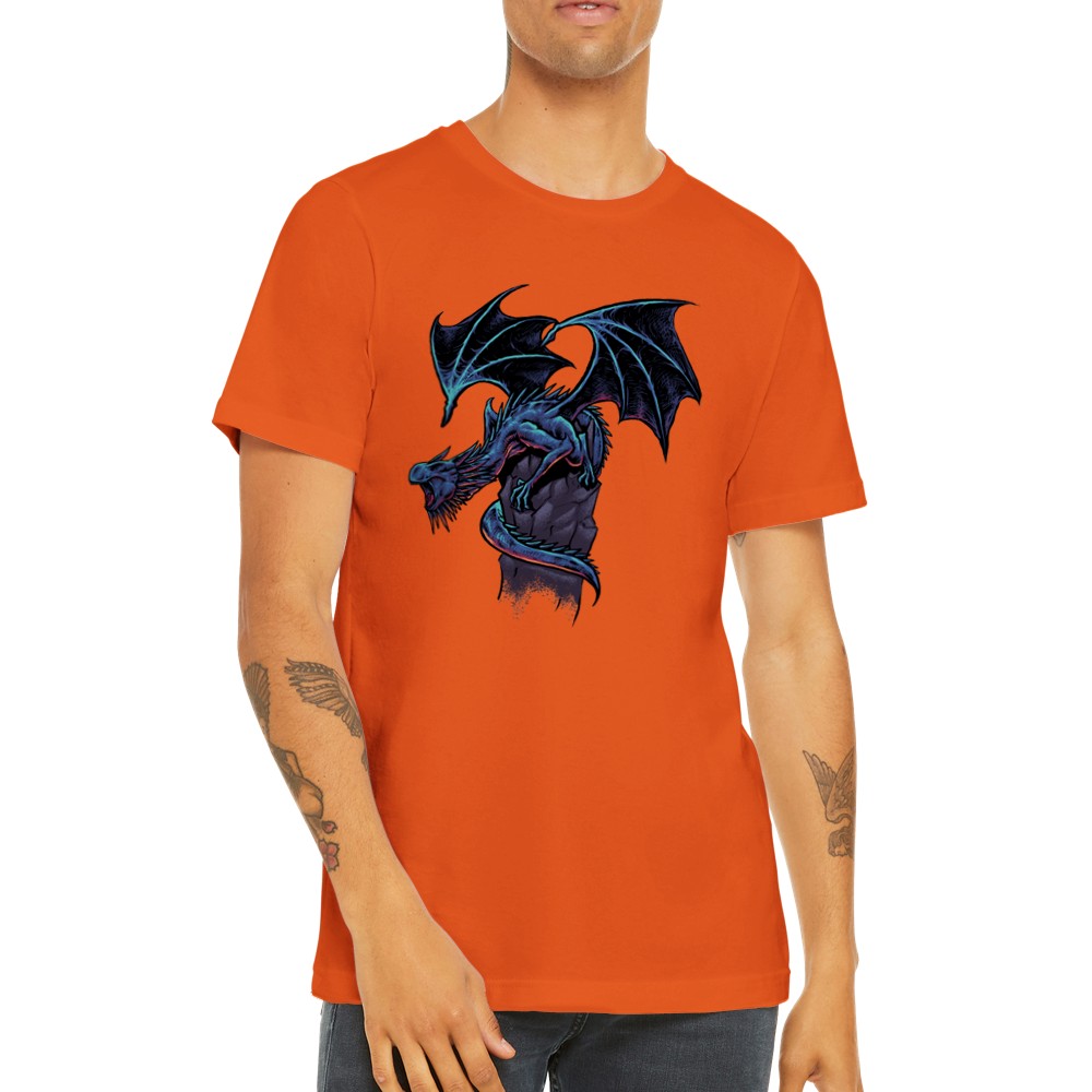 Artwork T-Shirts - Blue Dragon Artwork - Premium Unisex T-shirt