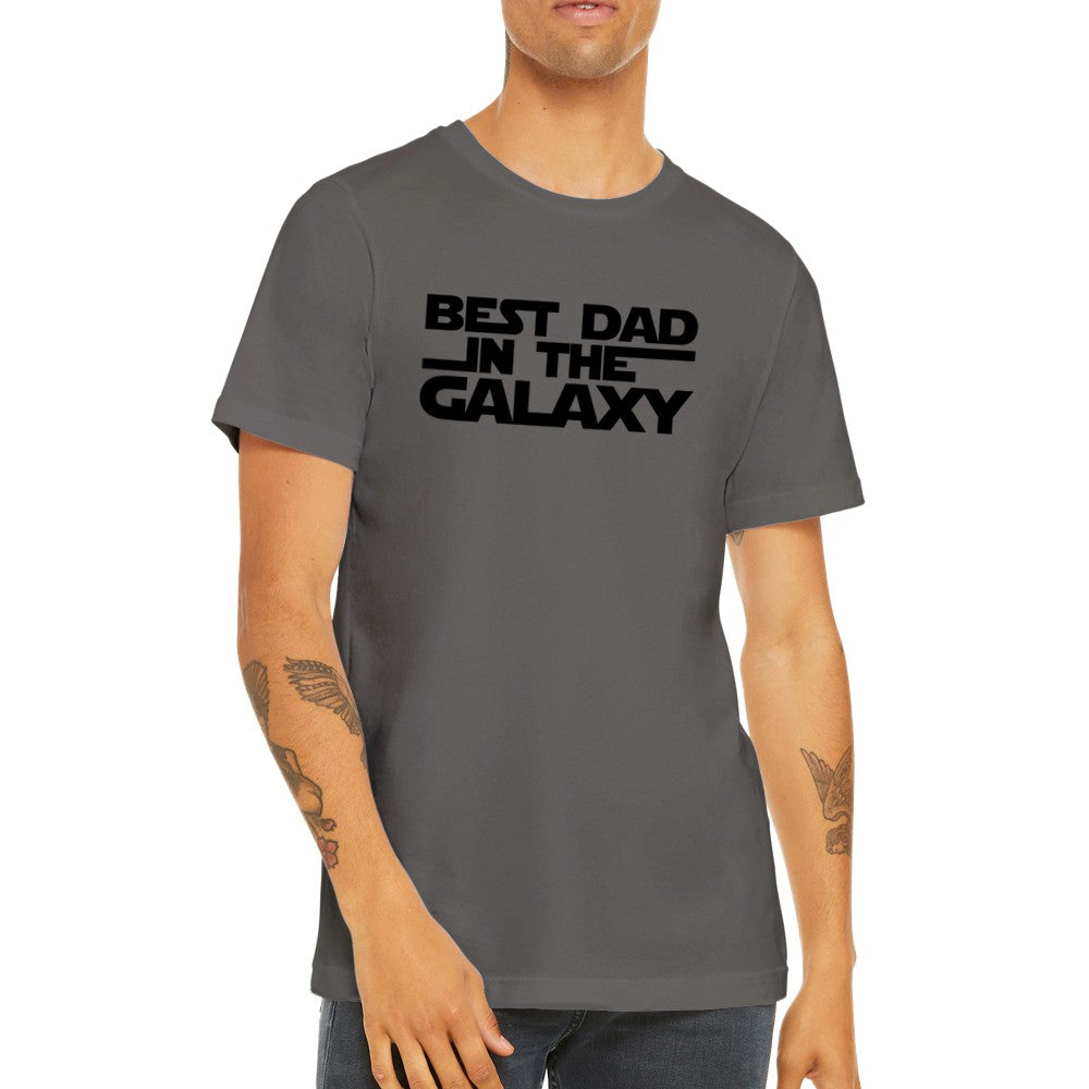 Papa-T-Shirts – Bester Papa im Galaxy-Text – Premium-Unisex-T-Shirt