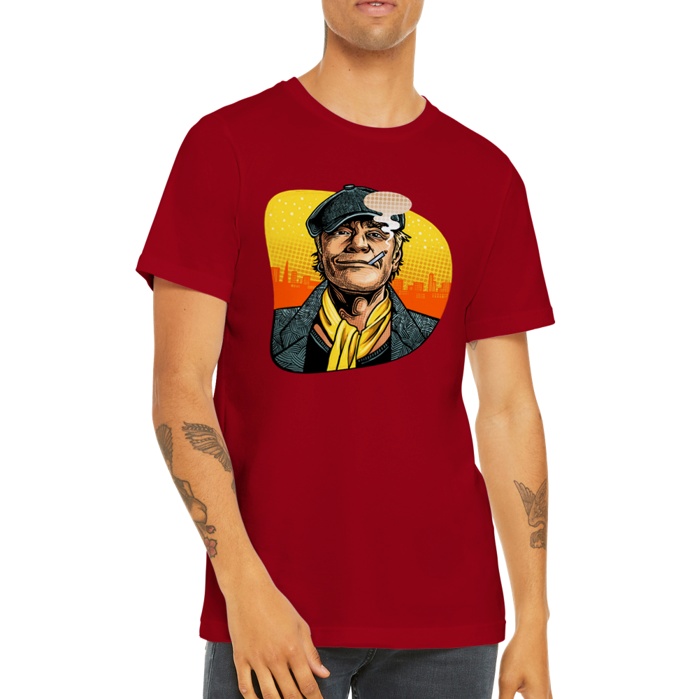 Celeb T-shirts - Kim Larsen Artwork - Rød Premium Unisex T-shirt