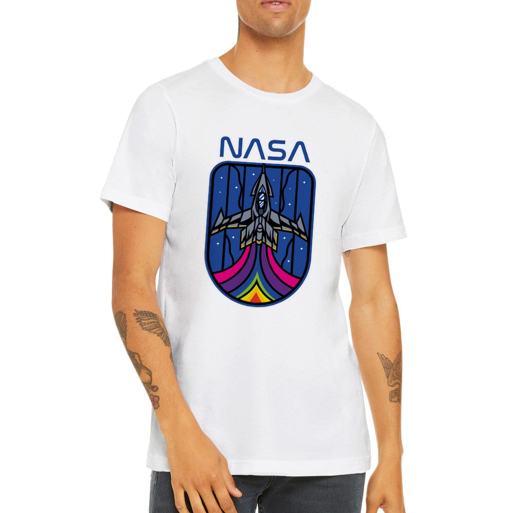 Citat T-shirt - Sjove Designs - NASA Space Invader Artwork Premium Unisex T-shirt