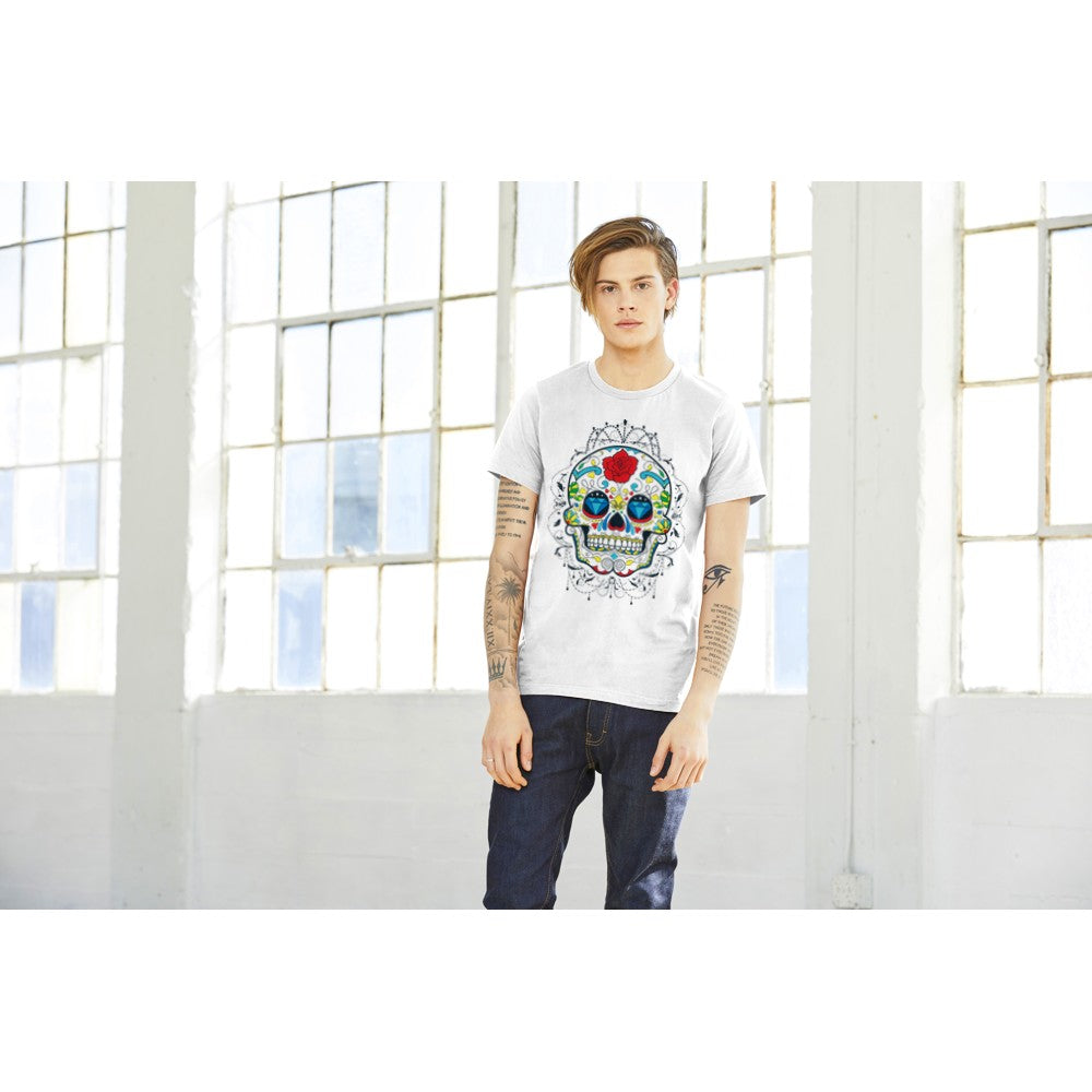 Artwork T-Shirts - The Skull Diamond Flower - Premium-Unisex-T-Shirt 