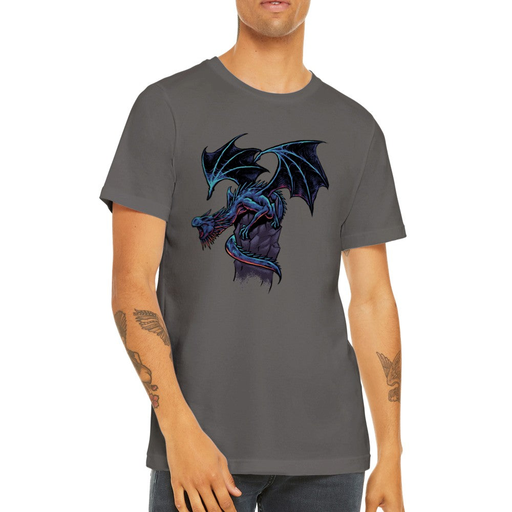 Artwork T-Shirts - Blue Dragon Artwork - Premium Unisex T-shirt