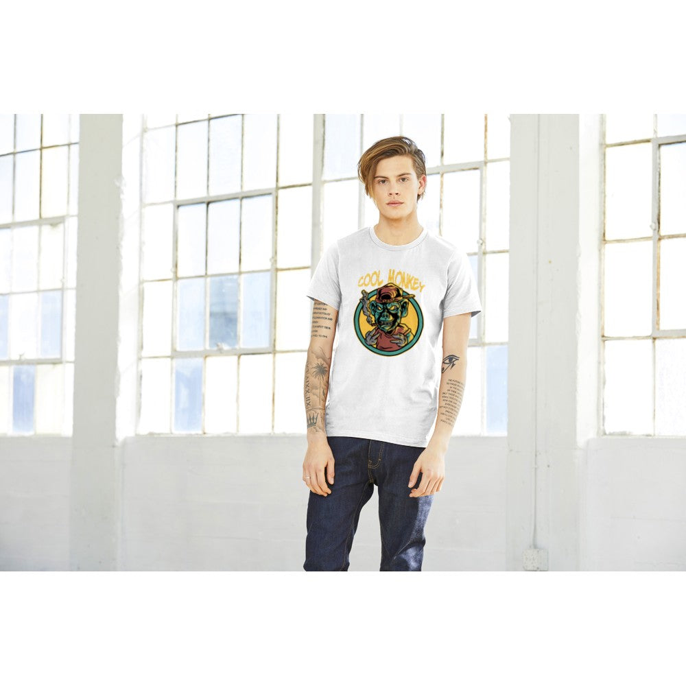 Citat T-shirts - Cool Monkey Smoke Artwork Premium Unisex T-shirt