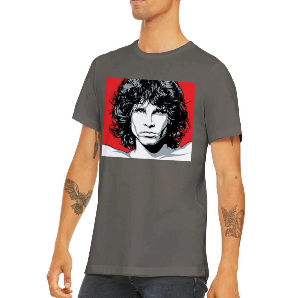 Music T-shirt - Jim Morrison Artwork - Morrison Draw Art Premium Unisex T-shirt