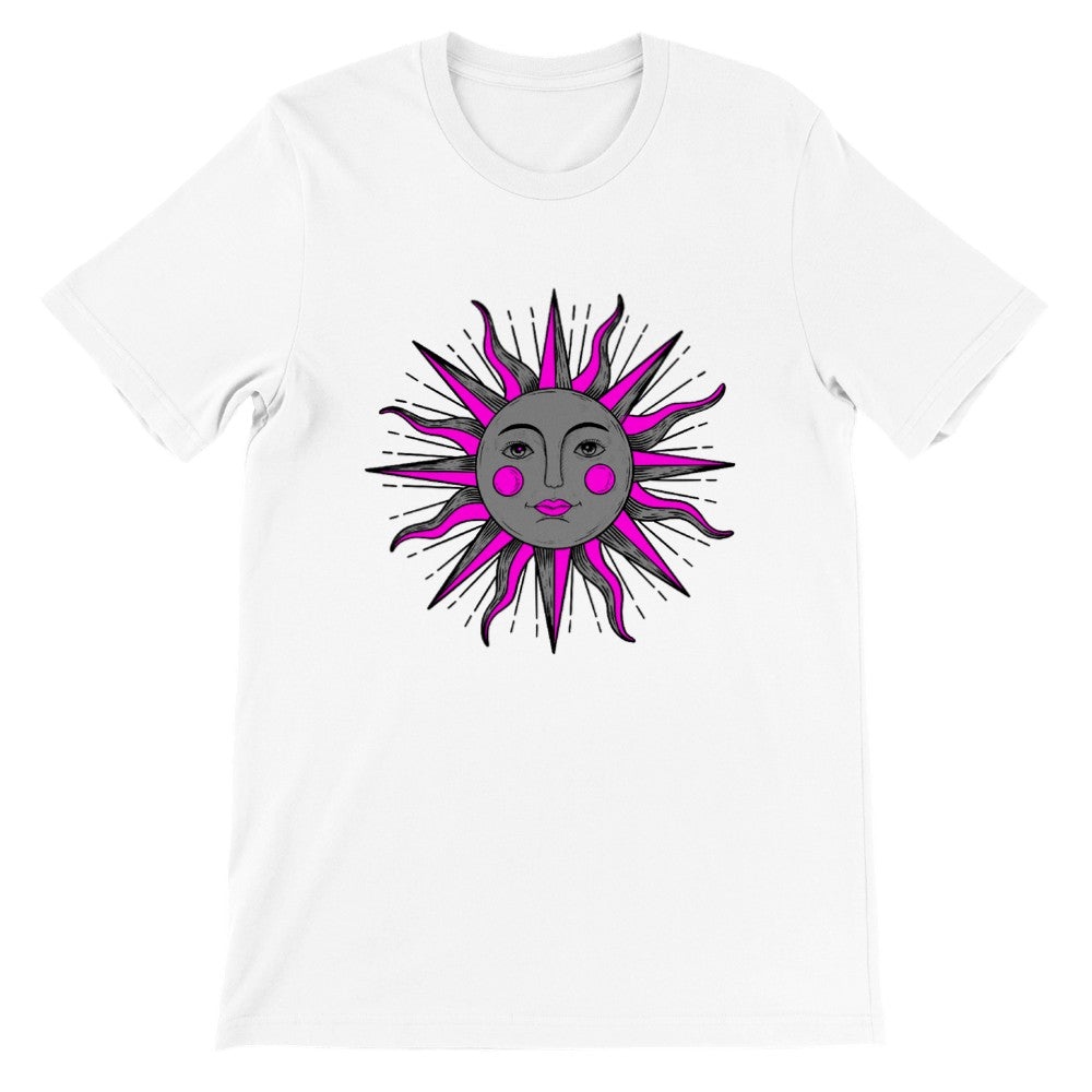Artwork T-shirt - Pink Eyed Sun - Premium Unisex Crewneck T-shirt 
