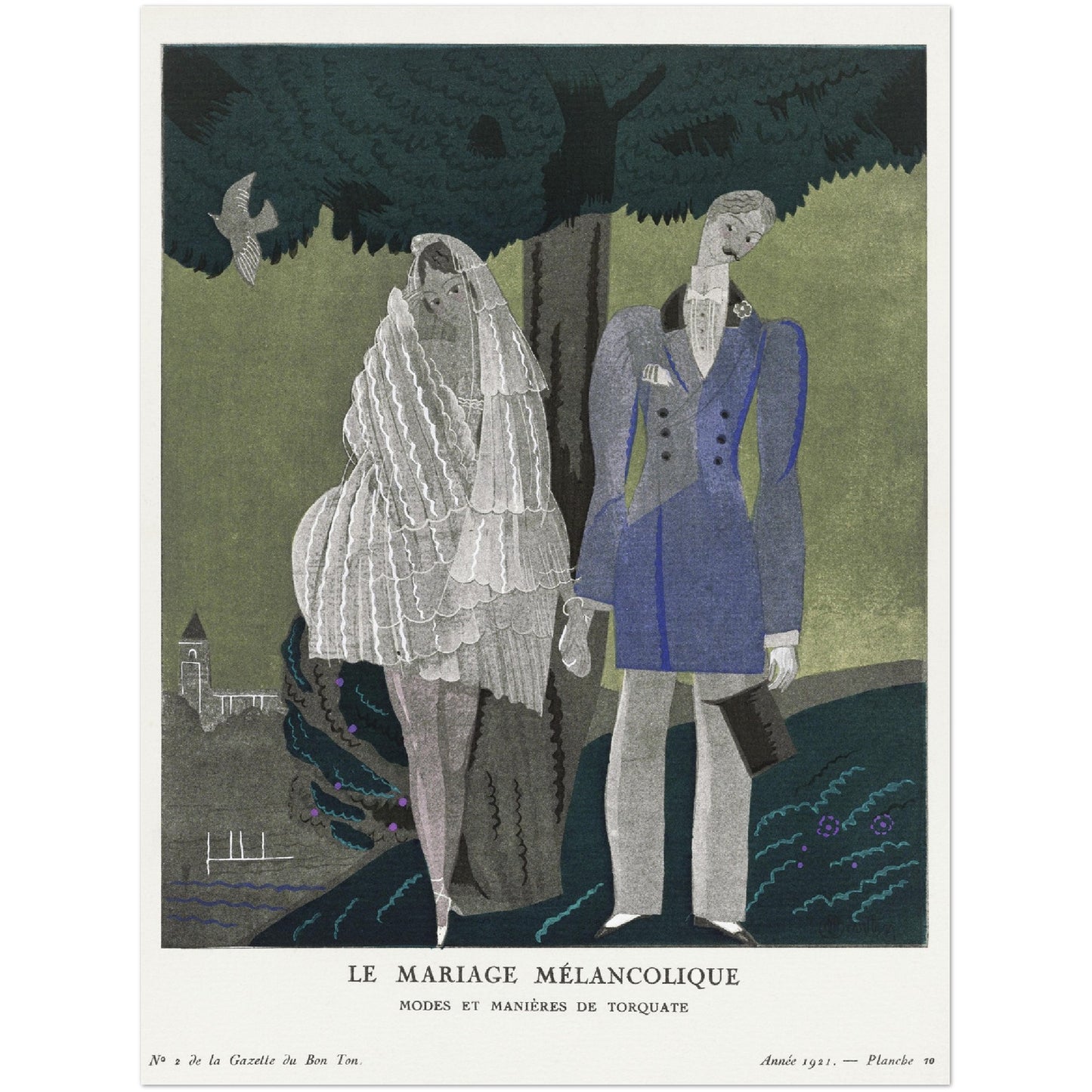 Poster - he melancholy marriage, Modes et Manières de Torquate (1921) Charles Martin