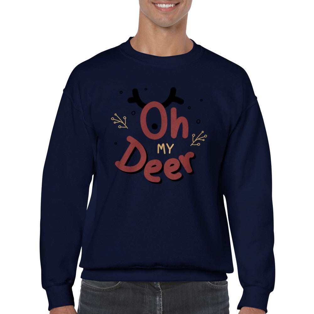 Sweatshirt - Weihnachts-Sweatshirt Oh My Deer - Klassisches Unisex-Sweatshirt mit Rundhalsausschnitt 