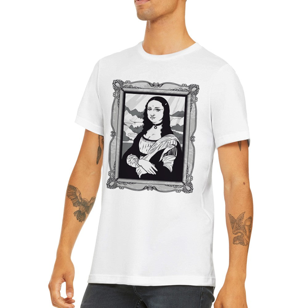 Citat T-shirt - Sjove Designs Artwork - Mona Lisa Vamp Premium Unisex T-shirt