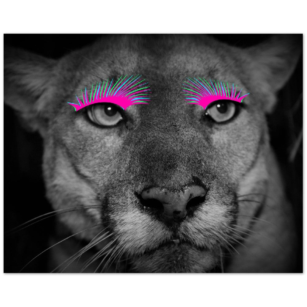 Poster – Lioness Artwork – Be Strong, Be Yourself – Hochwertiges mattes Posterpapier 