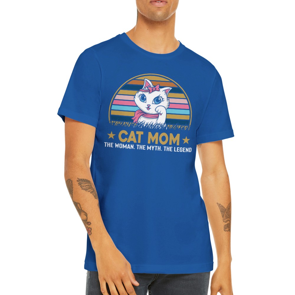 Sjove T-shirts - Kat - Cat Mom - Premium Unisex T-shirt