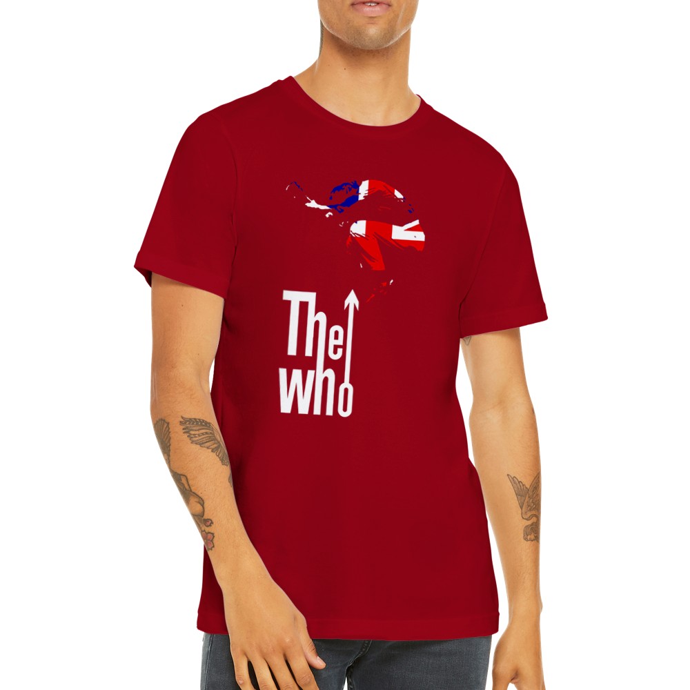 Musik T-Shirt - The Who Artwork - British Rocks Art Premium Unisex T-Shirt 