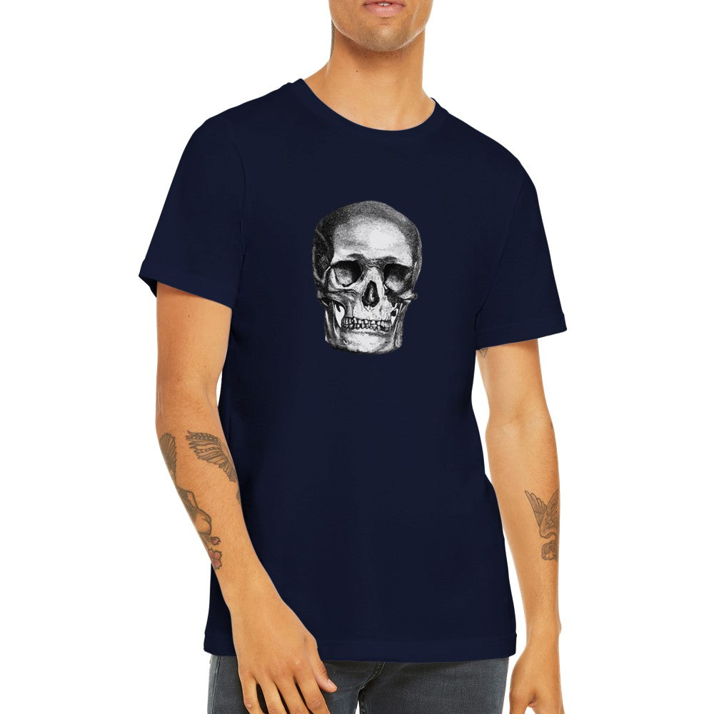 Quote T-Shirts - Artwork - Old School Skull - Premium Unisex T-shirt