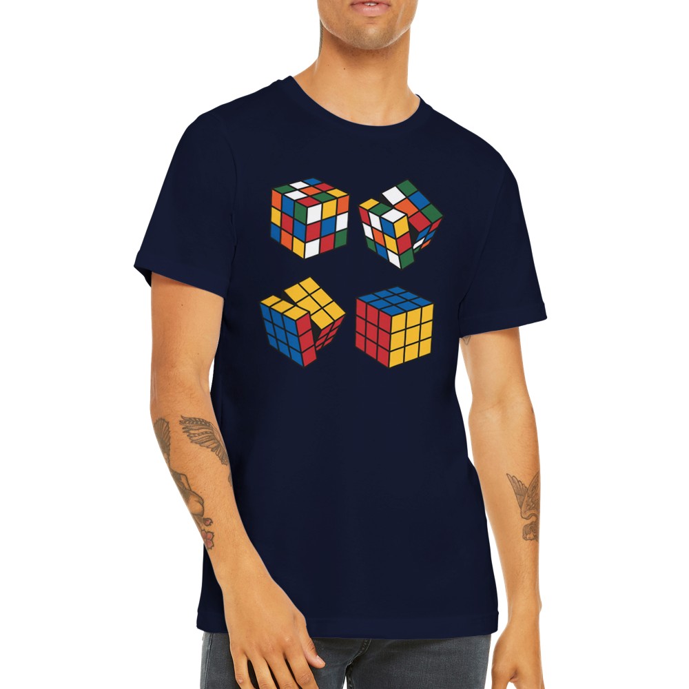 Fun T-Shirts - Rubik's Cube How To Premium Unisex T-shirt
