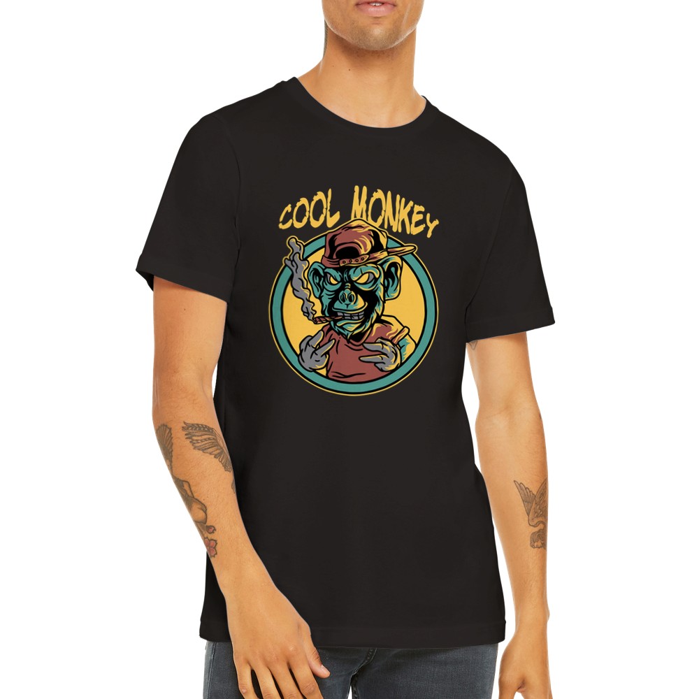 Citat T-shirts - Cool Monkey Smoke Artwork Premium Unisex T-shirt