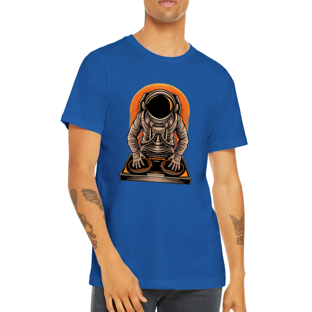 Sjove T-shirts - Cool Space Man DJ Artwork Premium Unisex T-shirt