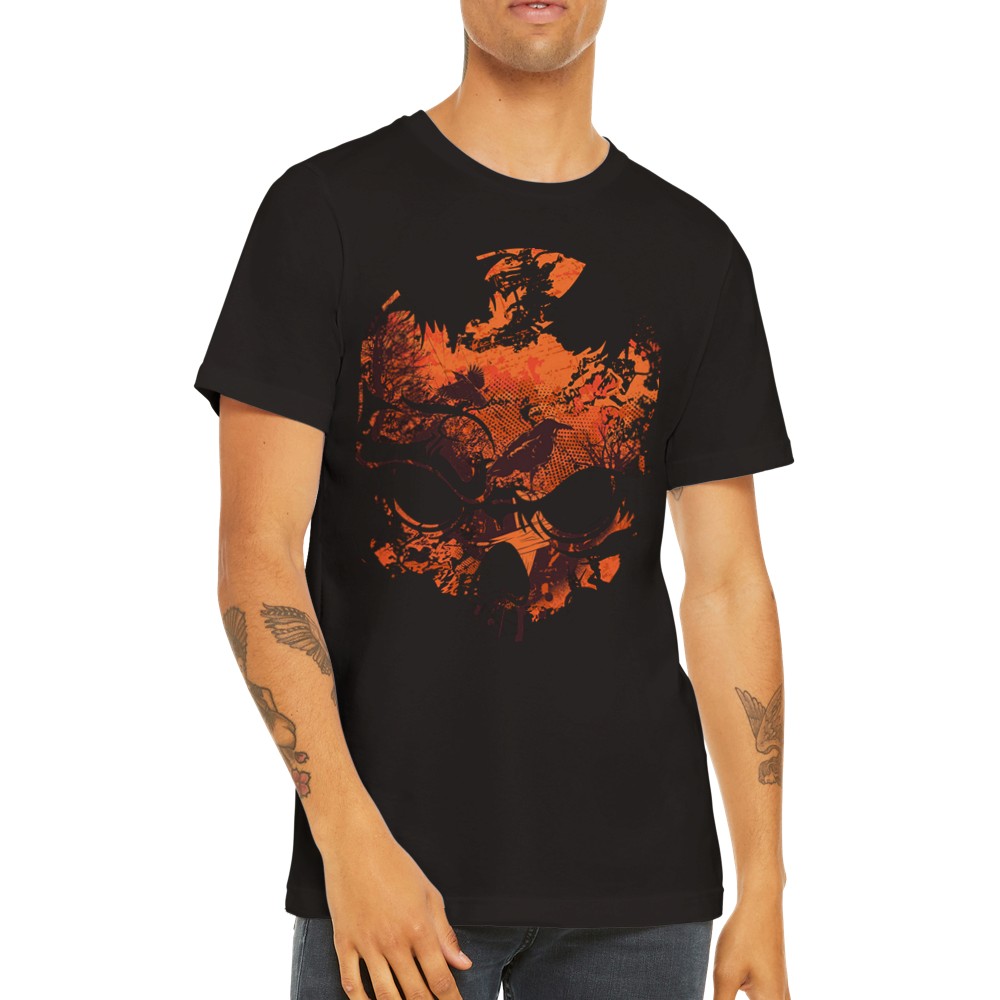 Artwork T-Shirts - The Autumn Skull Artwork - Premium Unisex T-Shirt 