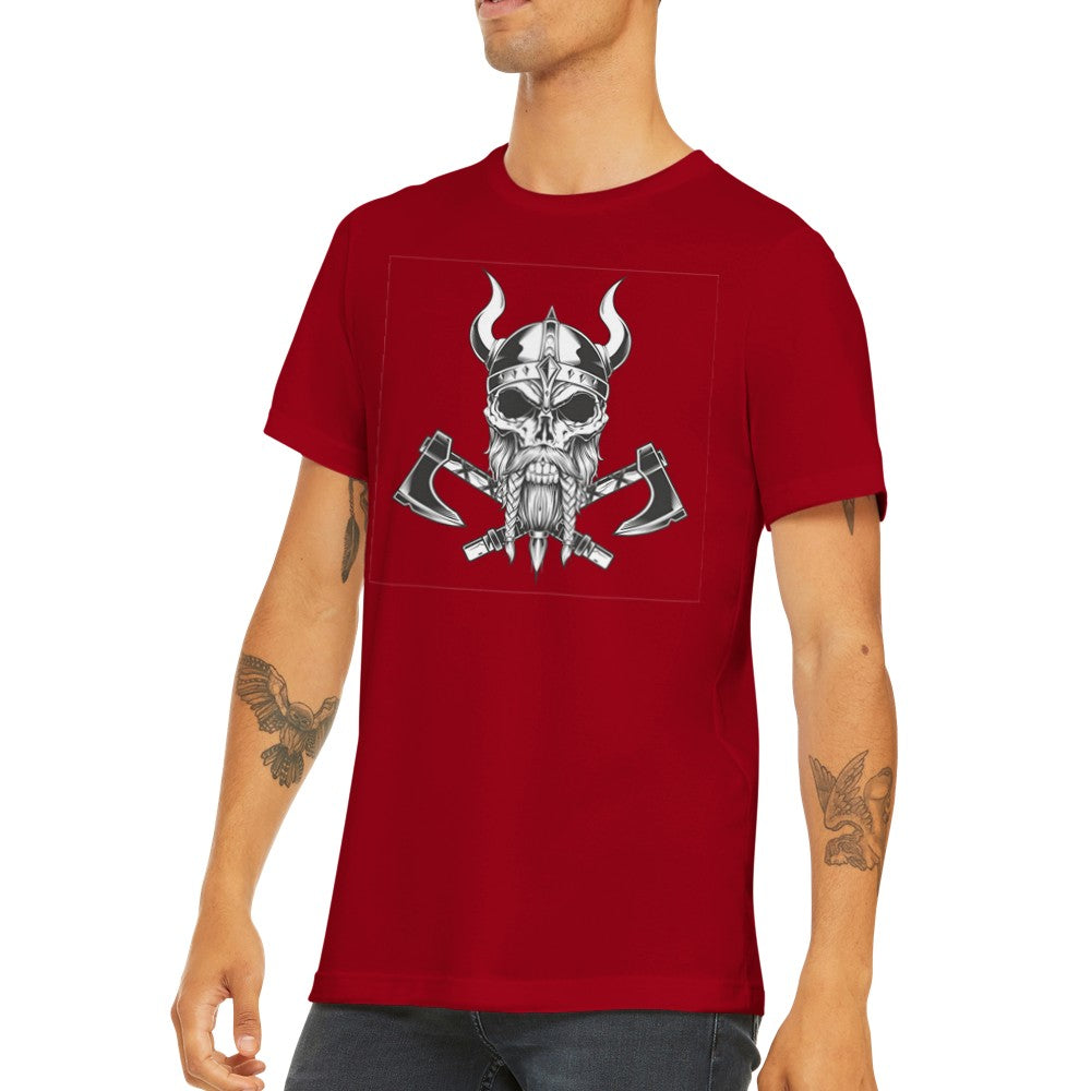 Zitat T-Shirts - Vikings Dobble Axe Artwork Premium Unisex T-Shirt