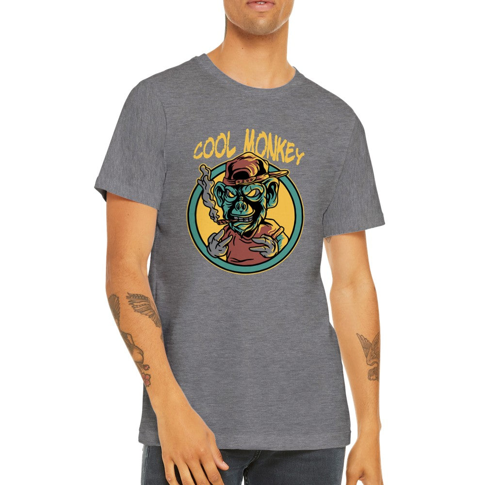 Citat T-shirts - Cool Monkey Smoke Artwork Premium Unisex T-shirt