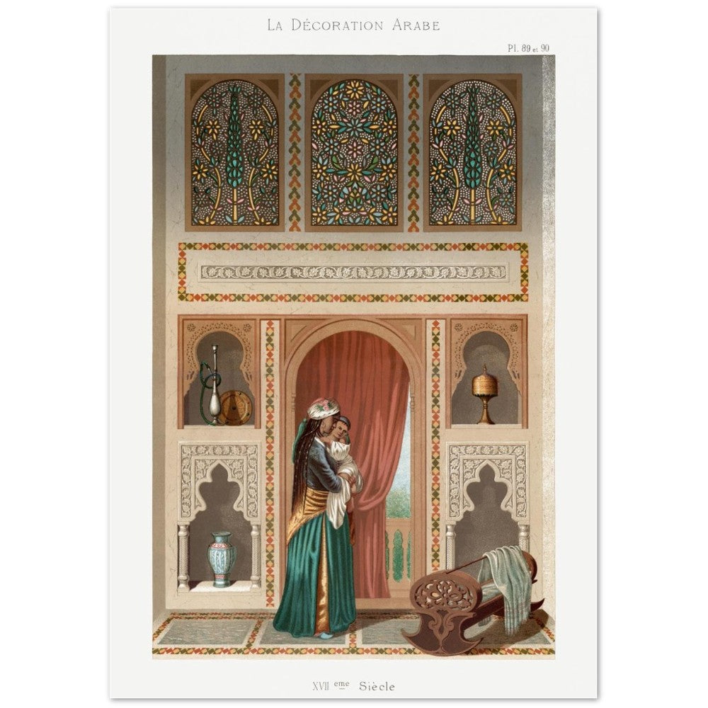 Plakat La Décoration Arabe von Emile Prisse d'Avennes (1807-1879) PI. 89 oder 90 